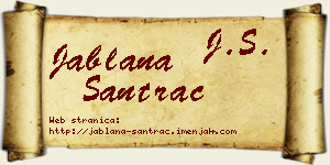 Jablana Santrač vizit kartica